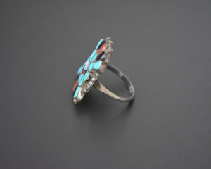 Zuni Sunface Multistone Ring - Size 6.5