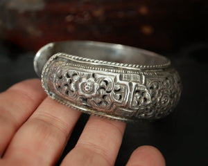 Nepali Repoussee Bracelet with Deer