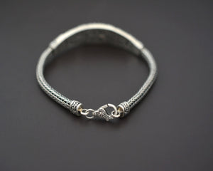 Bali Braided Silver Chain Bracelets with Silver Gilded Plate