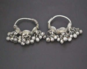 Rajasthani Hoop Earrings with Bells - SMALL
