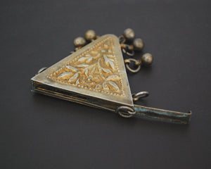 Gilded Egyptian Zar Amulet Pendant Box with Bells