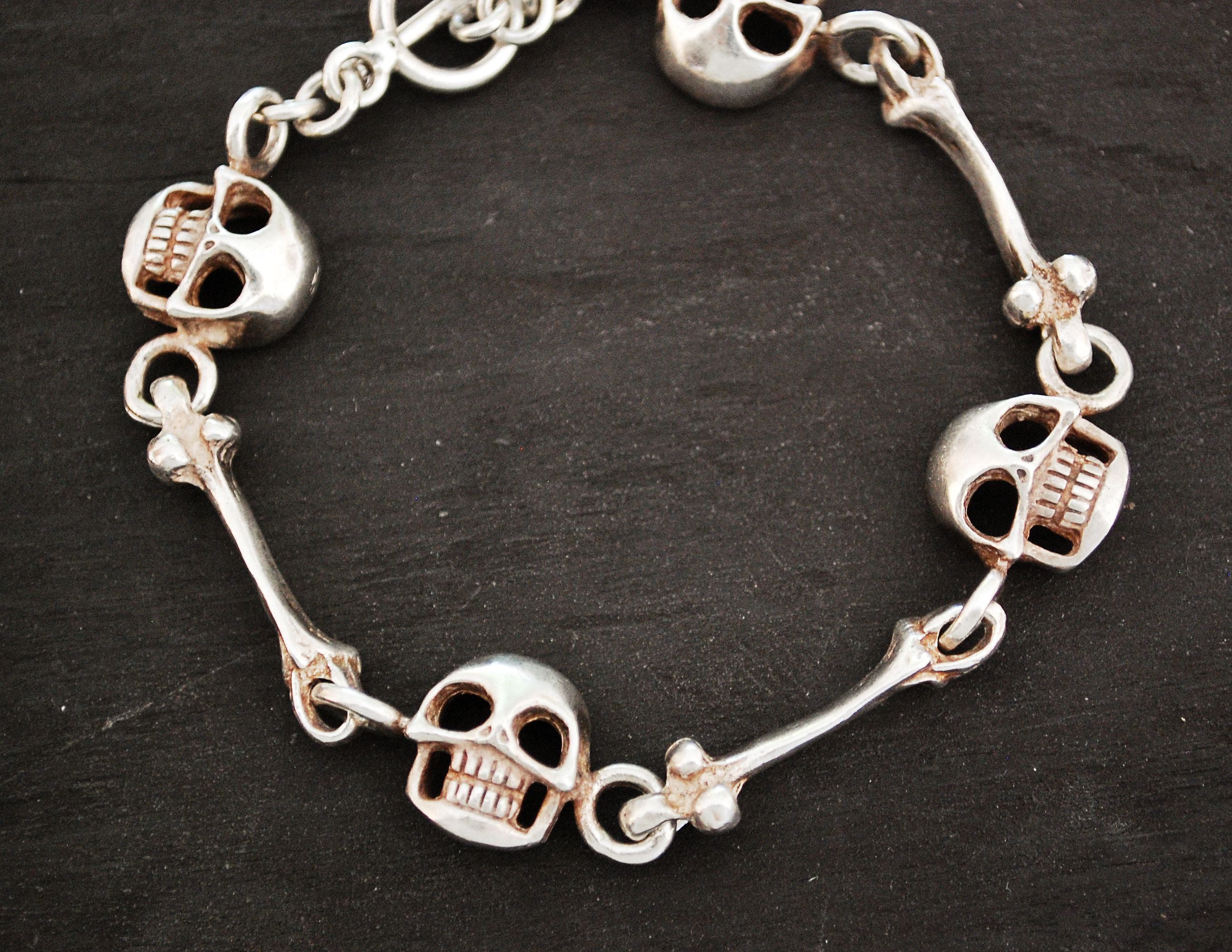 Mexican Skull Link Bracelet