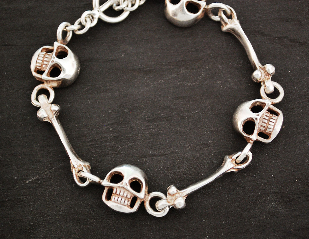 Mexican Skull Link Bracelet