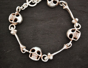 Mexican Skull Link Bracelet