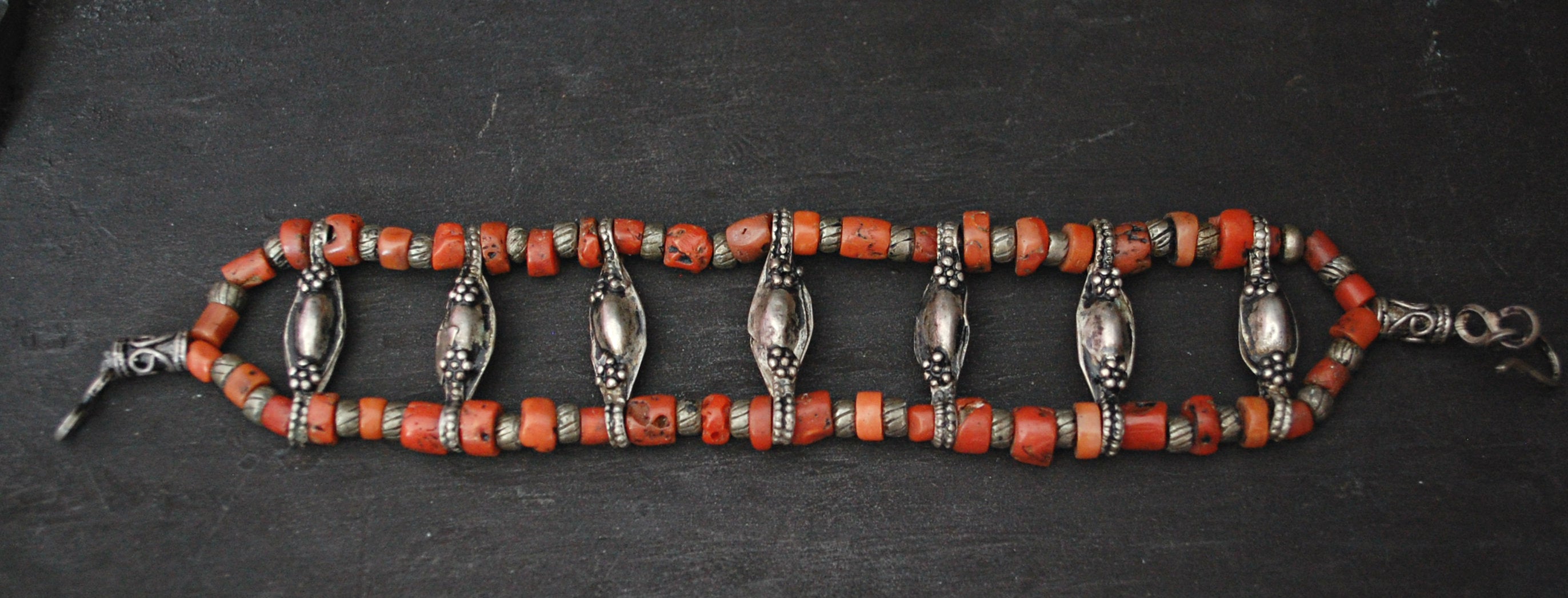 Antique Ladakh Coral Bracelet