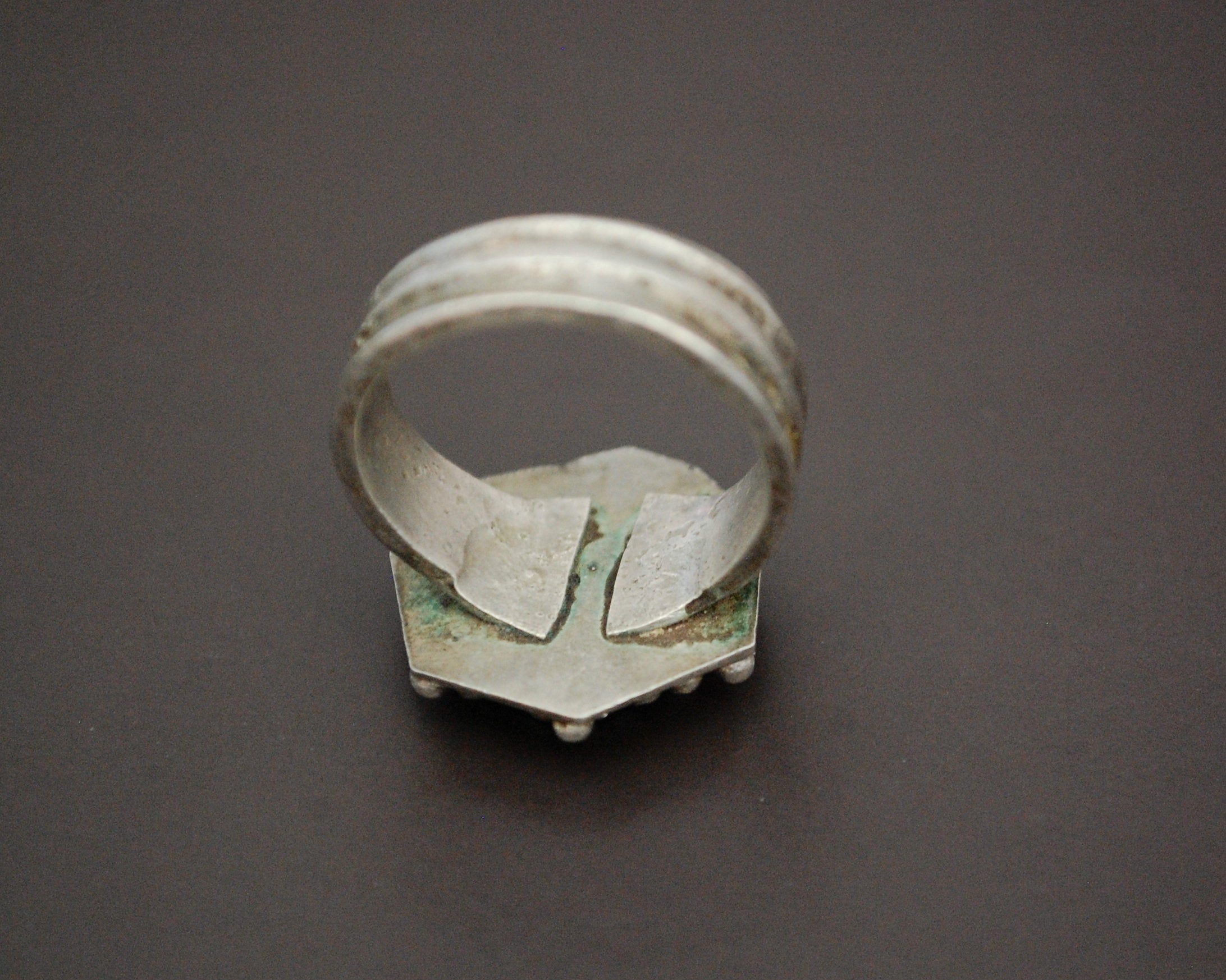 Ethnic Aventurine Ring from Afghanistan - Size 7.5