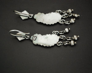 Rajasthani Silver Paisley Earrings with Dangles