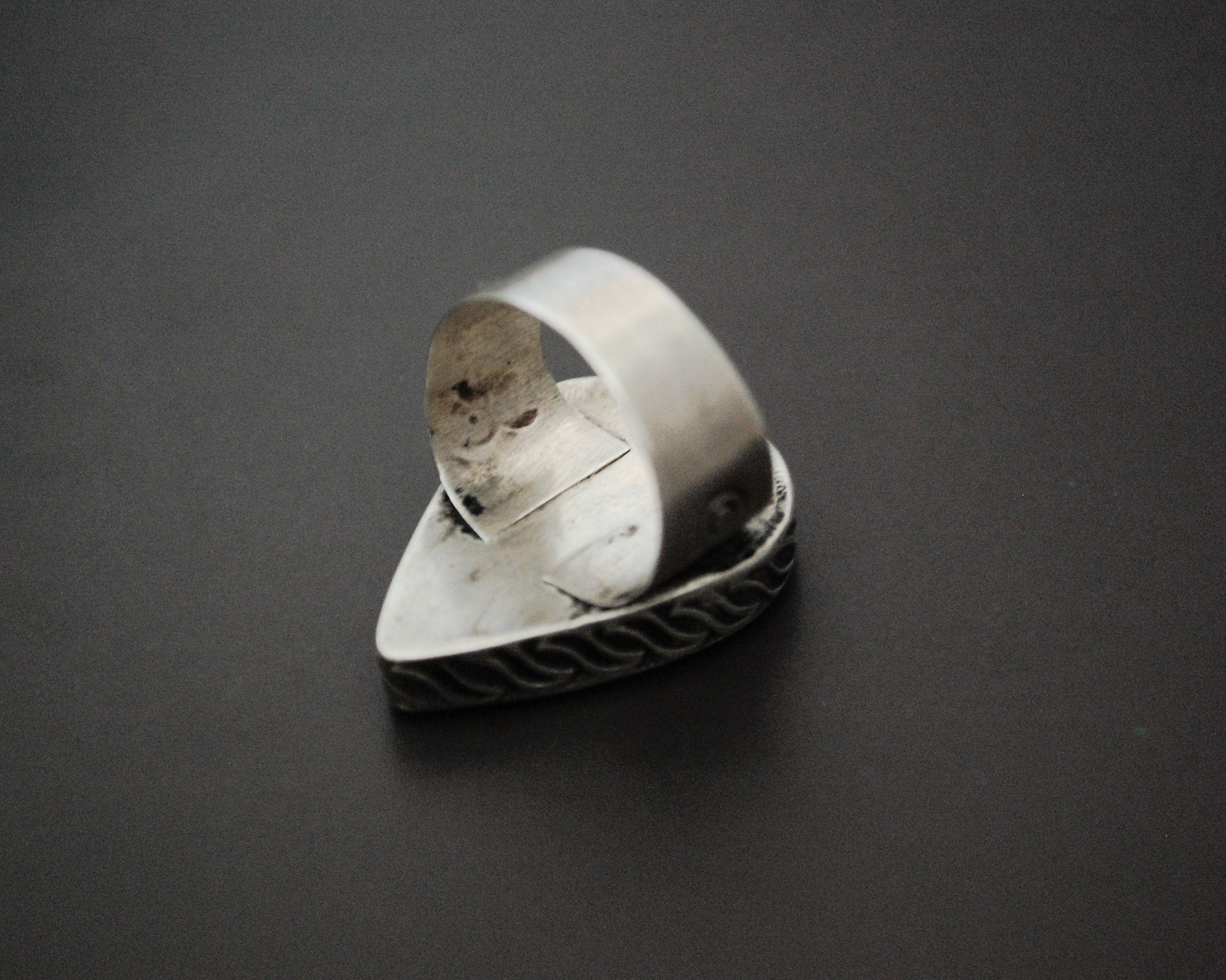 Kazakh Silver Gilded Ring - Size 7.75 / 8