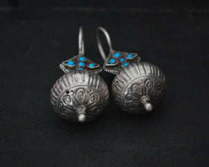 Antique Afghani Turquoise Earrings