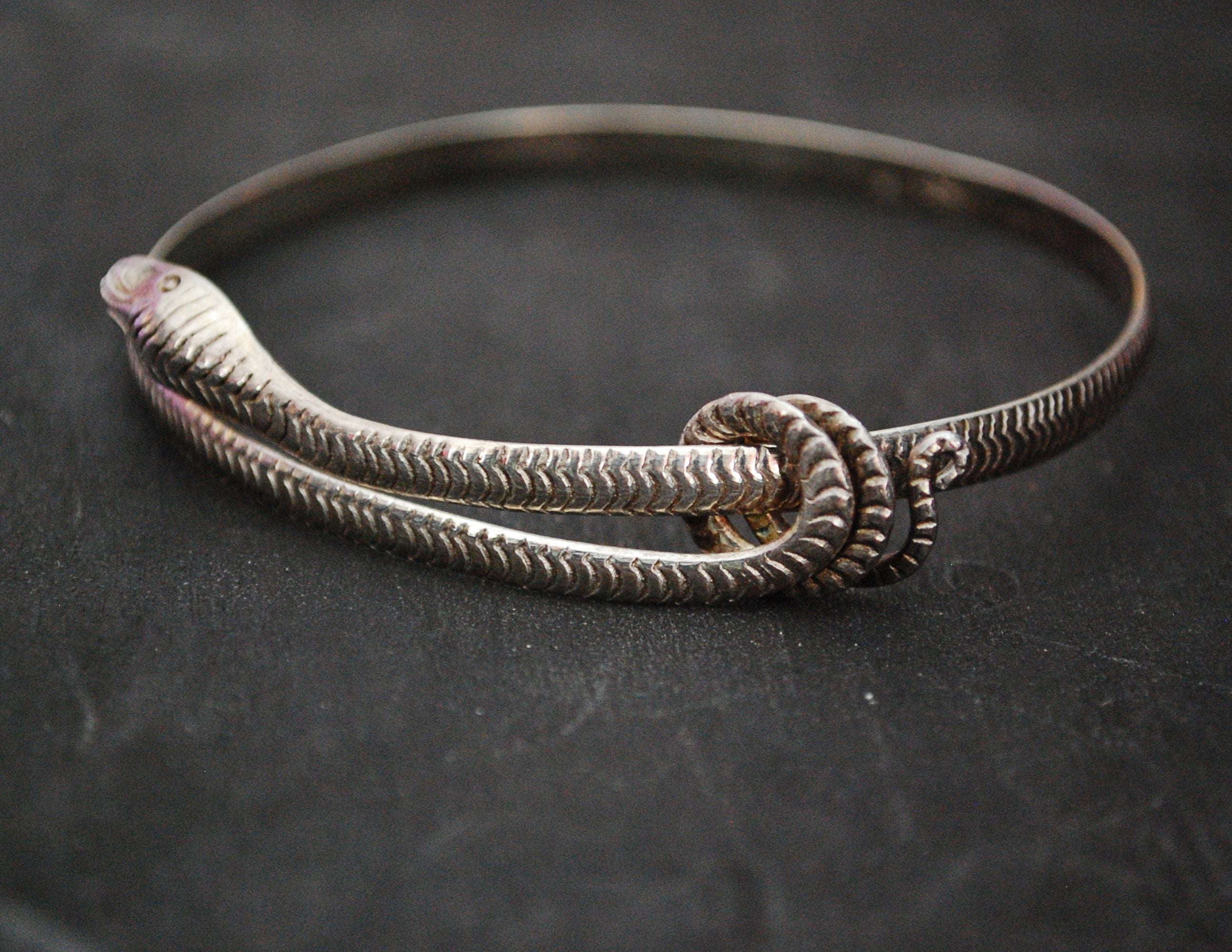 Vintage Sterling Silver Snake Bracelet