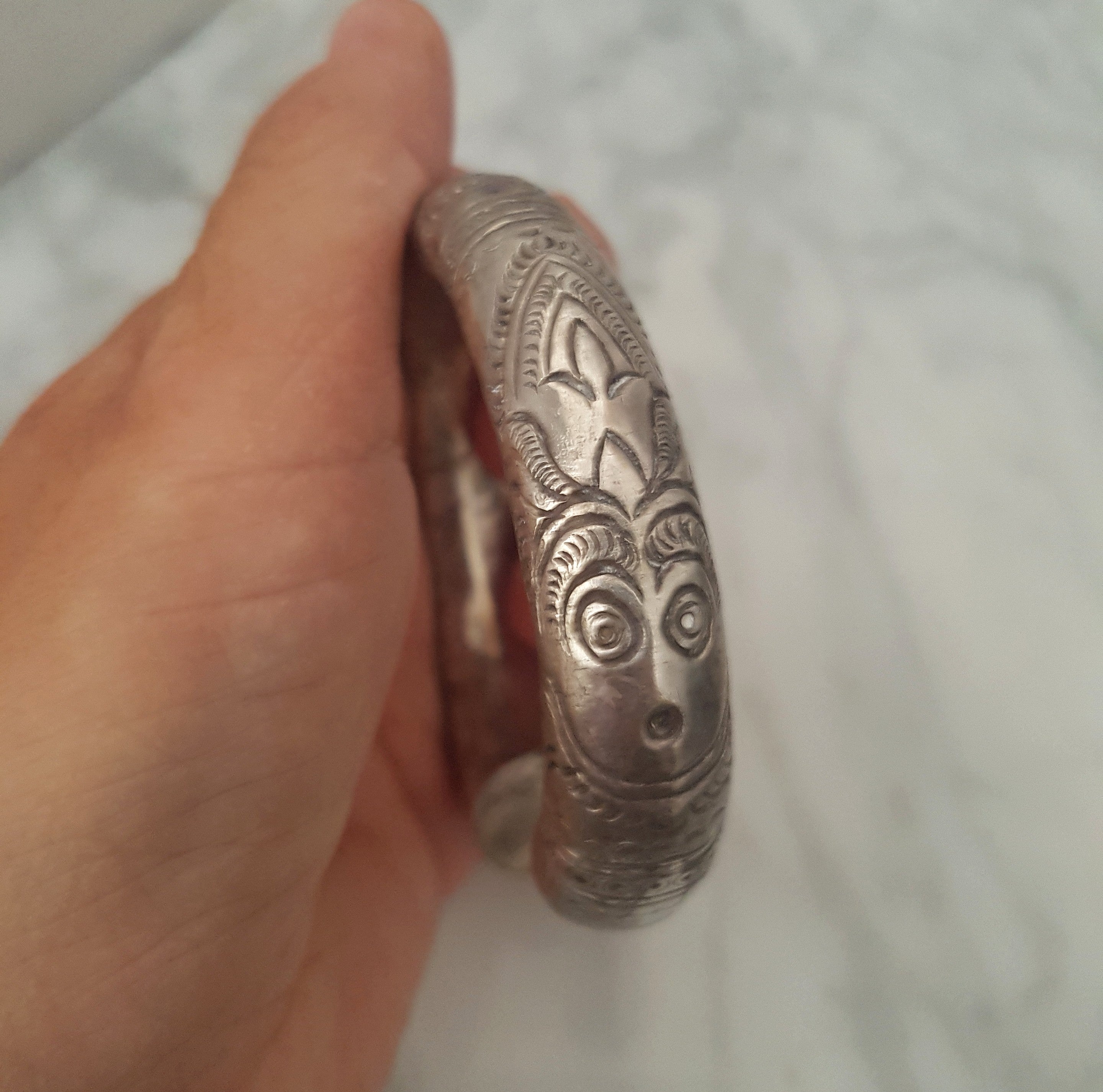 Old Hill Tribe Silver Cuff Bracelet