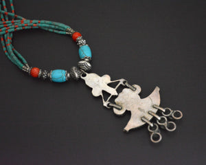 Vintage Nepali Turquoise Coral Necklace