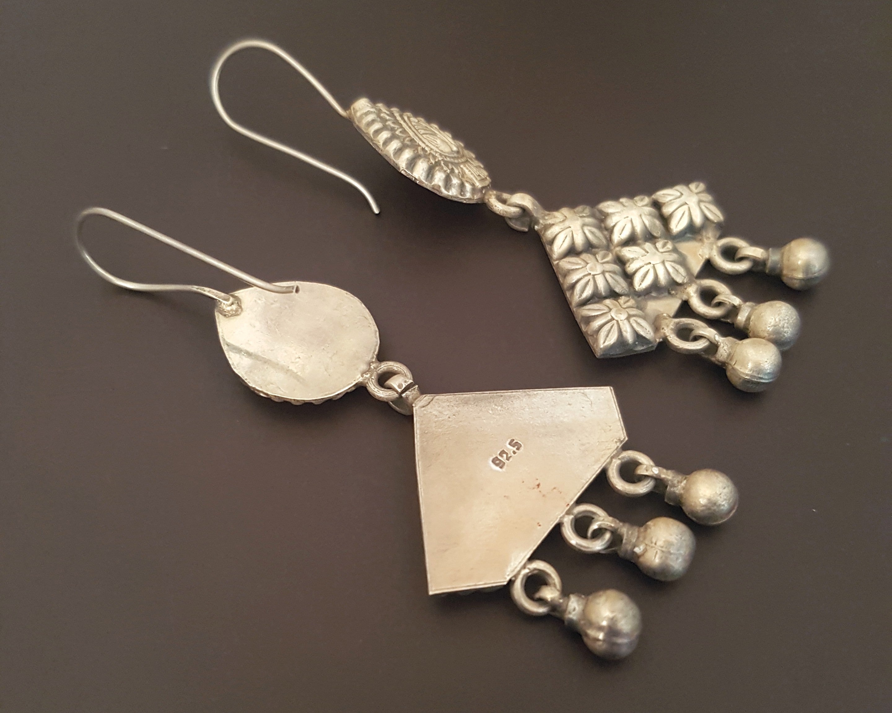 Rajasthani Silver Earrings with Bells