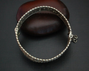 Yemeni Bedouin Hinged Silver Bracelet - Small