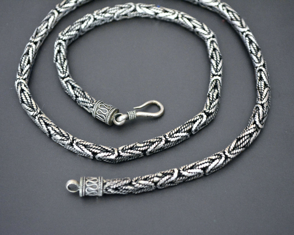 Bali Snake Chain Necklace - Sterling Silver