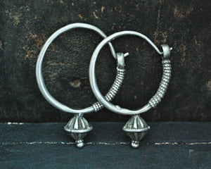 Afghani Poppy Hoop Earrings