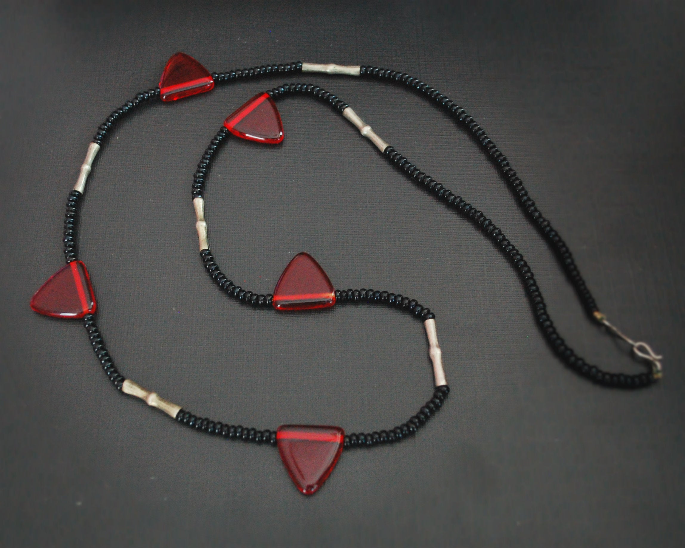 Tuareg Red Beads Necklace - Long