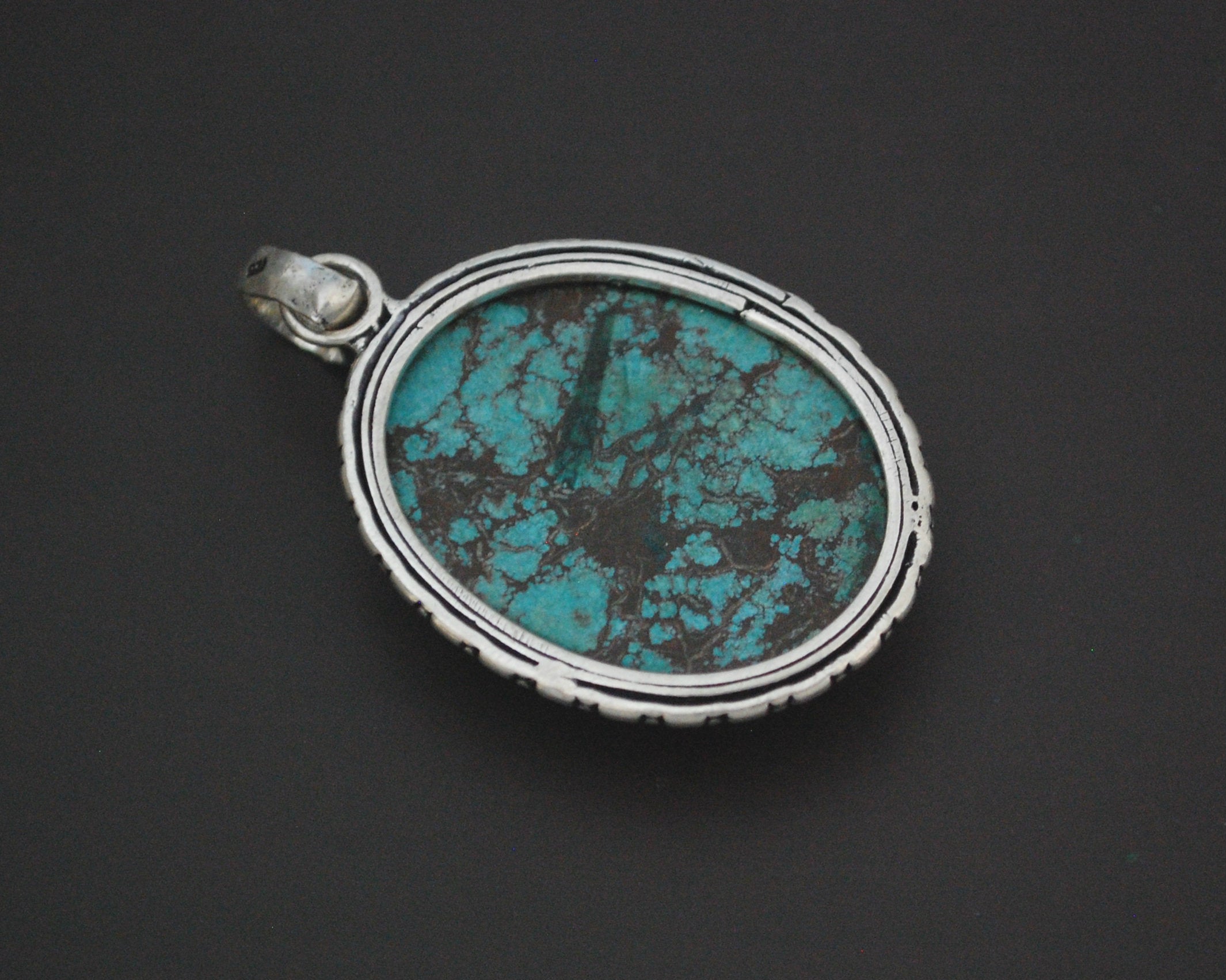 Large Turquoise Pendant from India