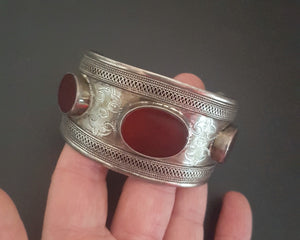 Turkmen Carnelian Cuff Bracelet