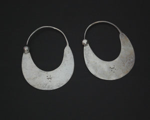 Tuareg Hoop Earrings with Carvings