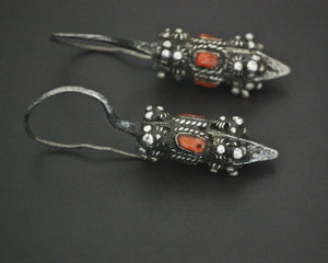 Antique Kirghiz Coral Earrings