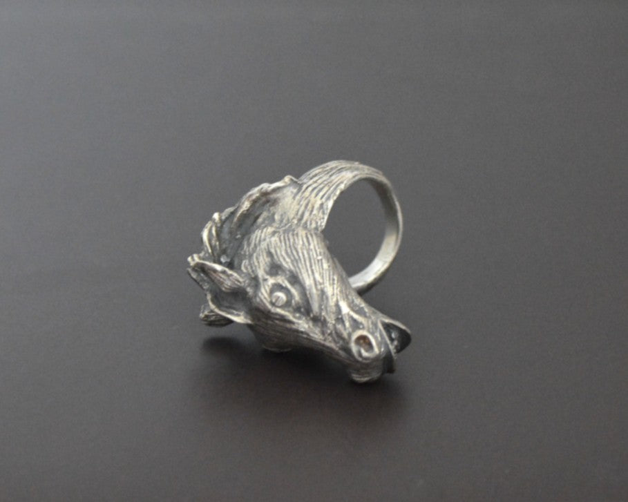 Horse Silver Ring - Size 4.5/5