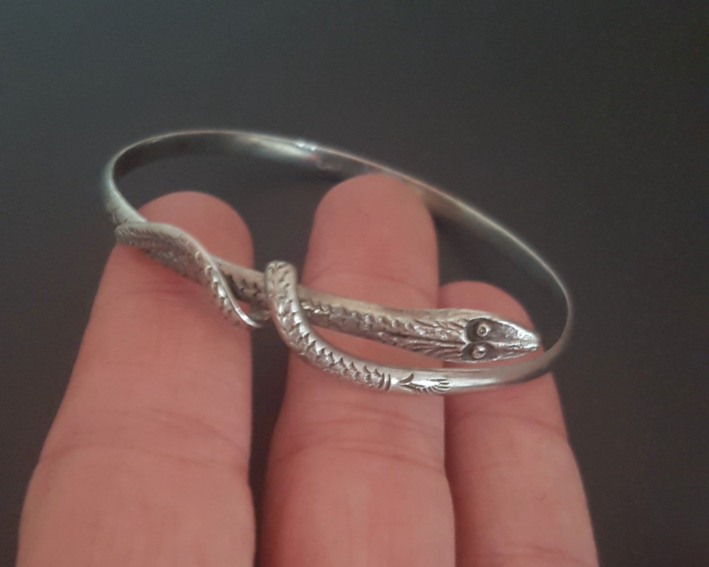 Vintage Sterling Snake Bracelet - SMALL/MEDIUM