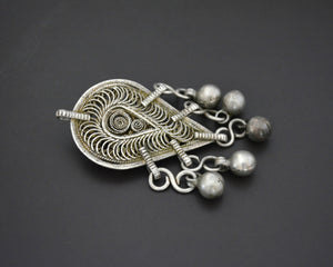 Antique Yemeni Filigree Pendant with Bells