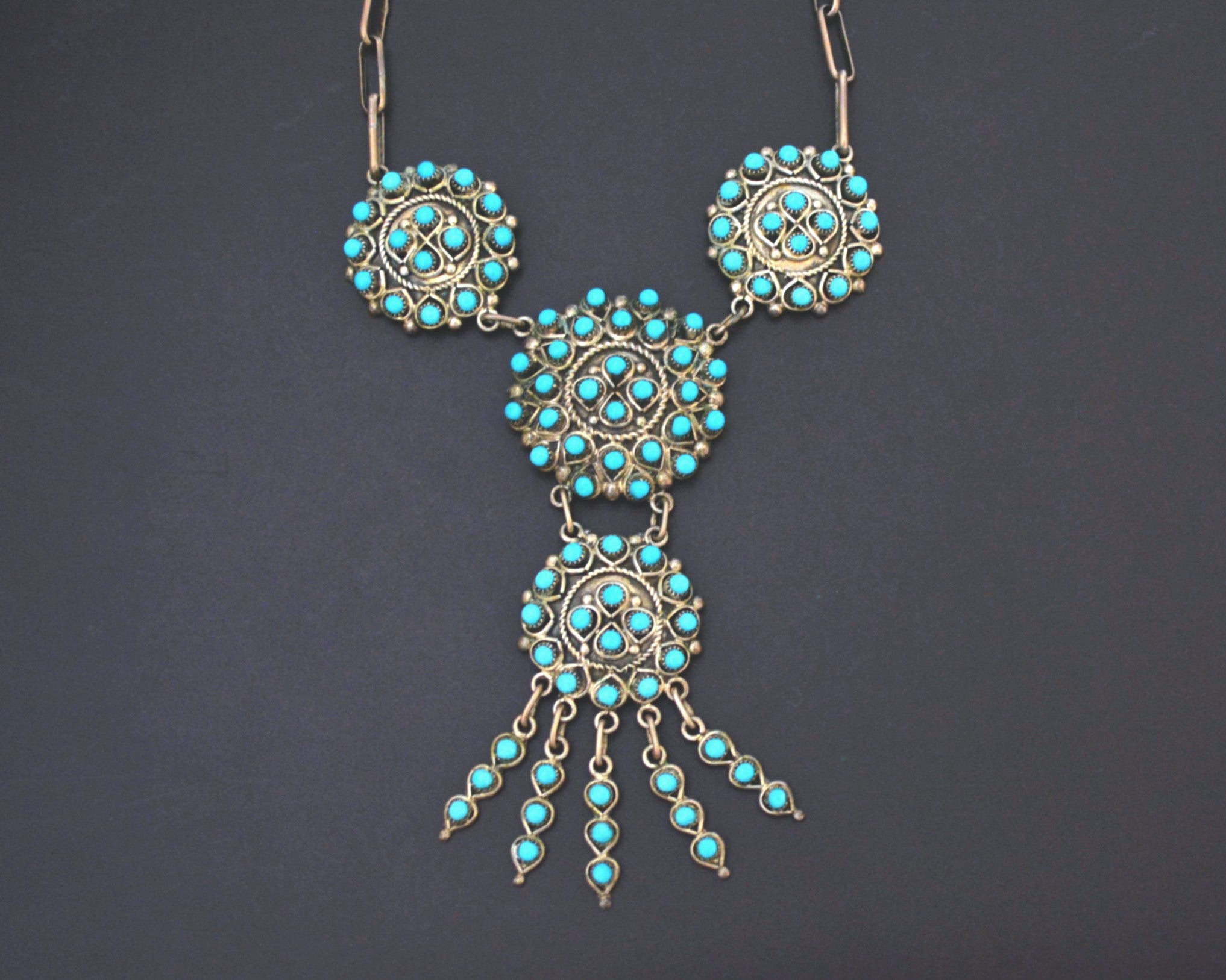 Zuni Turquoise Silver Necklace