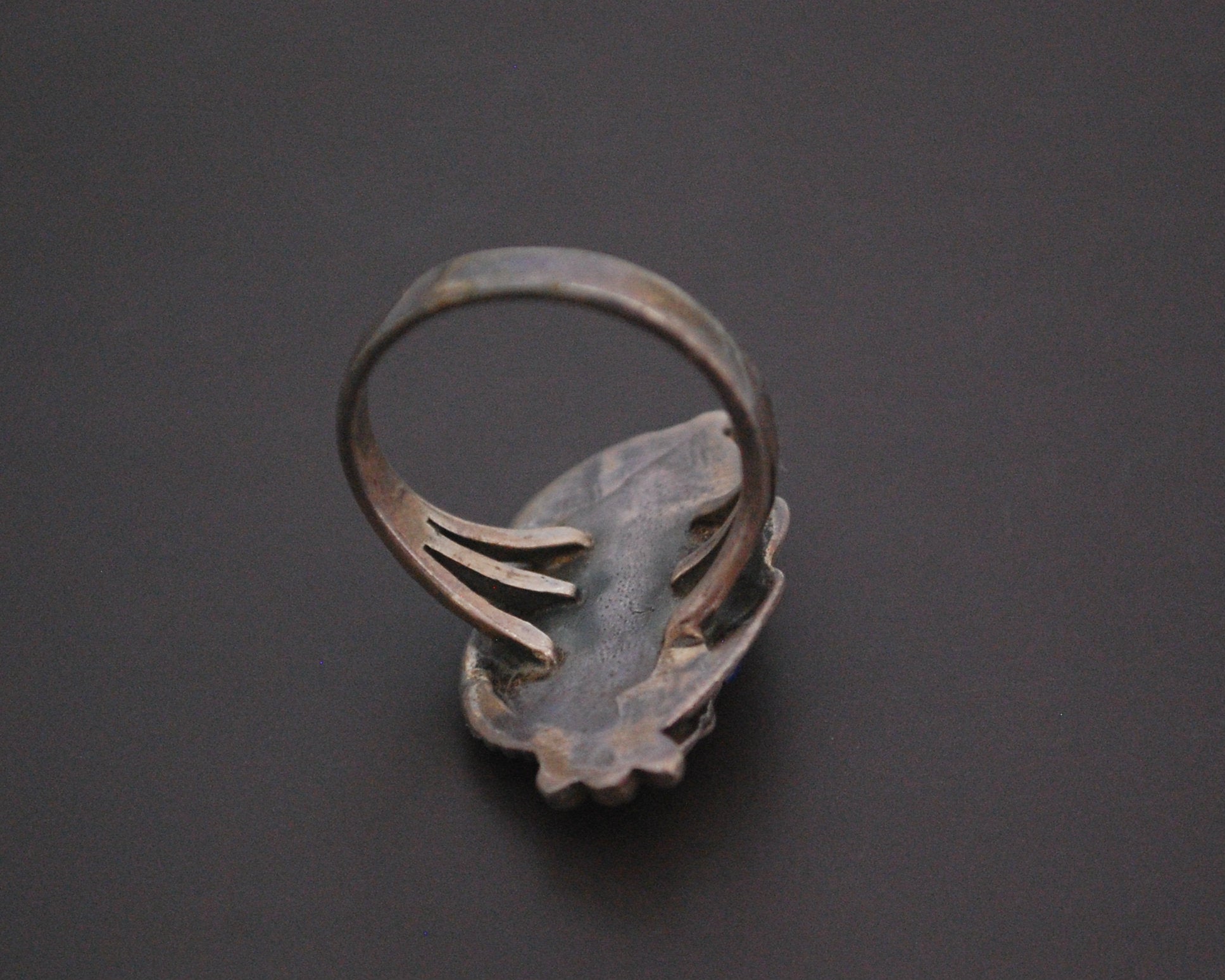 Native American Lapis Lazuli Feather Ring - Size 9.5