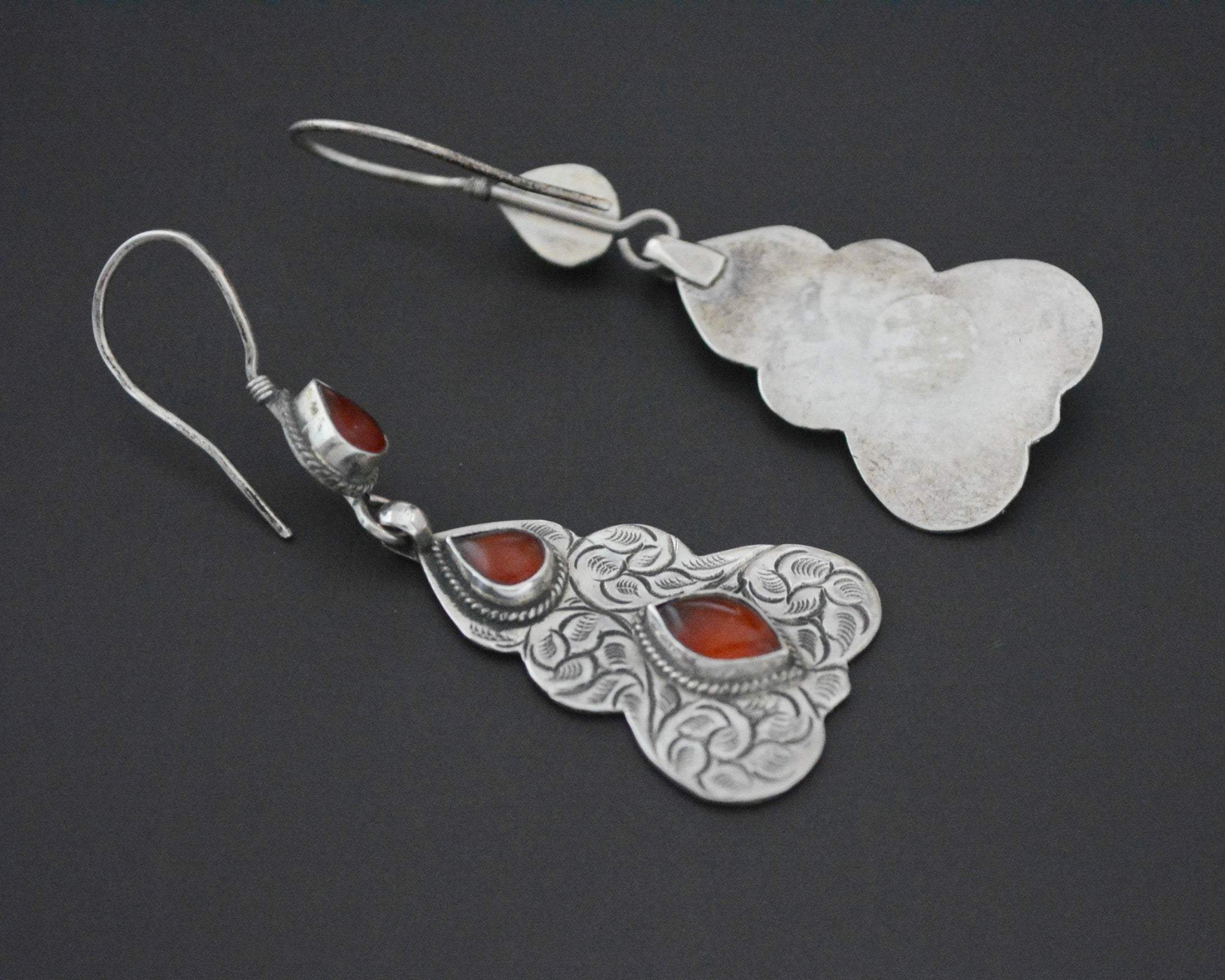 Ethnic Carnelian Dangle Earrings
