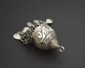 Old Uzbek Silver Tassel Pendant
