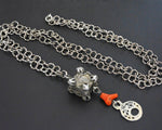 Antique Tunisian Pendant Necklace with Coral