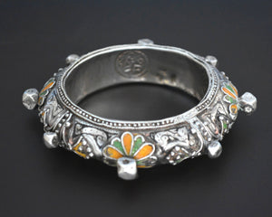 Berber Hinged Enamel Bracelet - SMALL