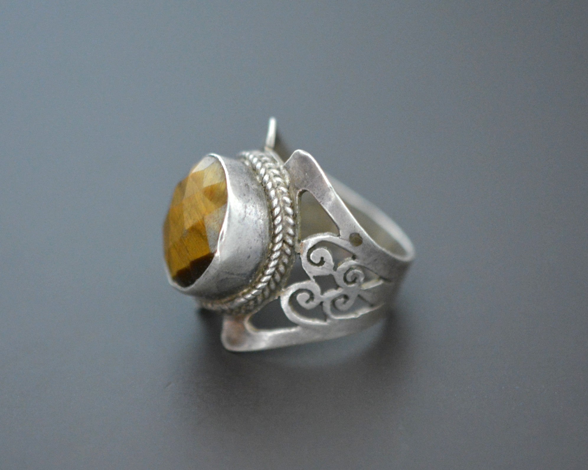 Tiger Eye Ring from India - Size 7.5