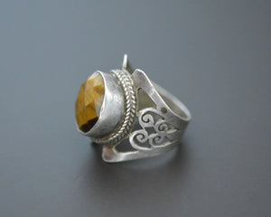 Tiger Eye Ring from India - Size 7.5