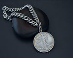 US Half Dollar Silver Coin Medaillon Bracelet