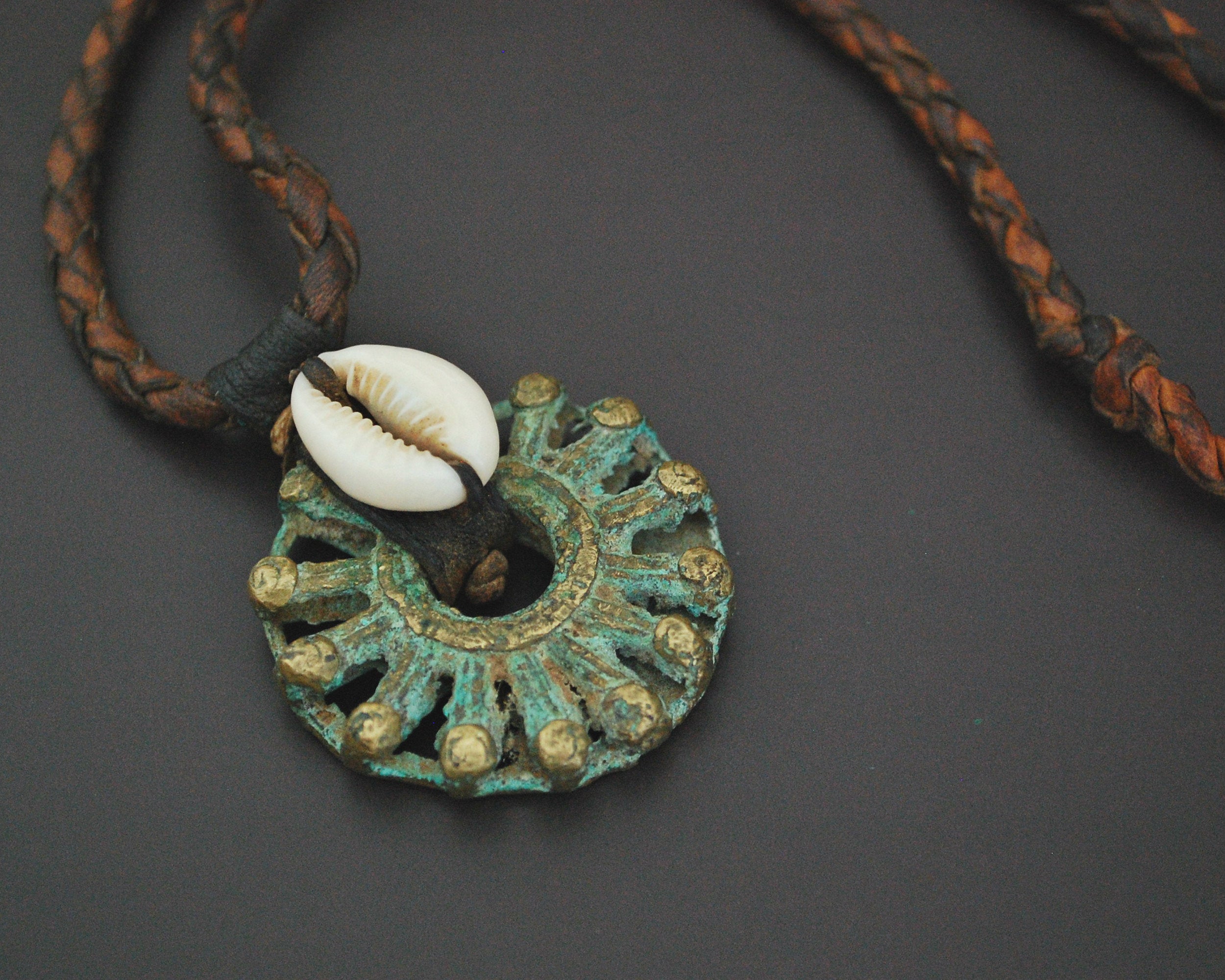 Dogon Sun Bronze Pendant from Mali