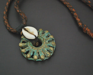 Dogon Sun Bronze Pendant from Mali