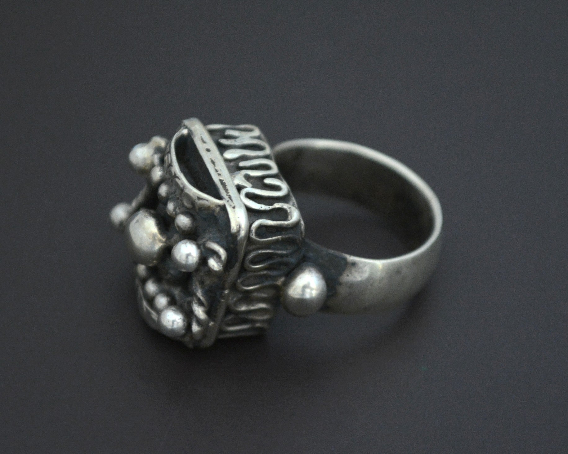Old Rajasthani Silver Ring - Size 6.5