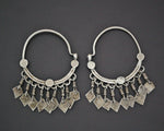 Afghani Hoop Earrings with Tassels - Lightweight