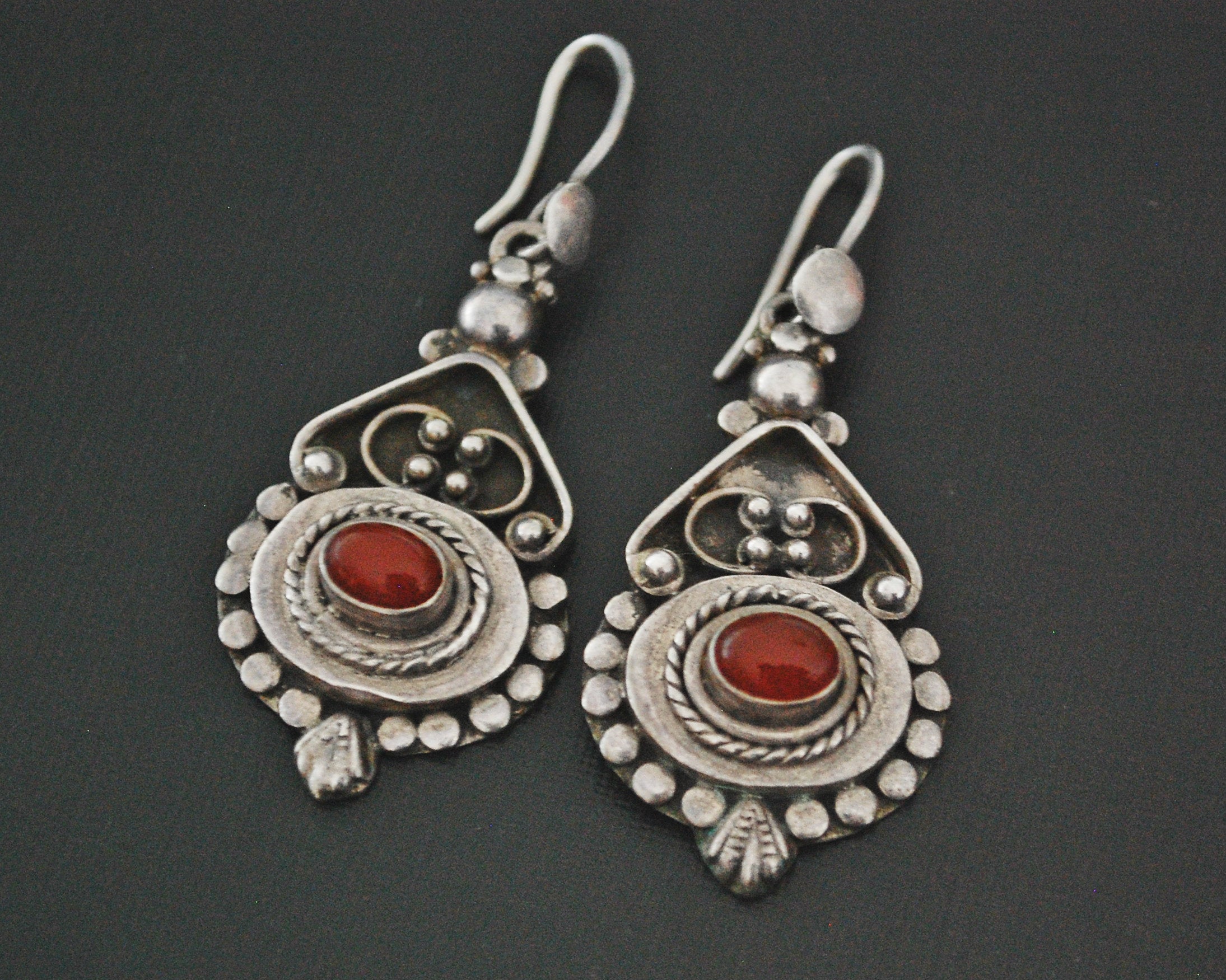 Ethnic Carnelian Earrings from India