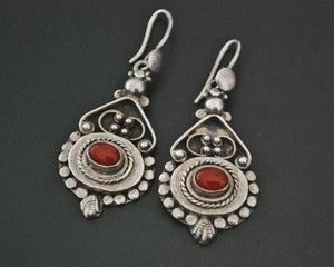 Ethnic Carnelian Earrings from India