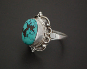 Ethnic Turquoise Ring from India - Size 10.5