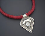 Rajasthani Silver Pendant on Cotton Cord