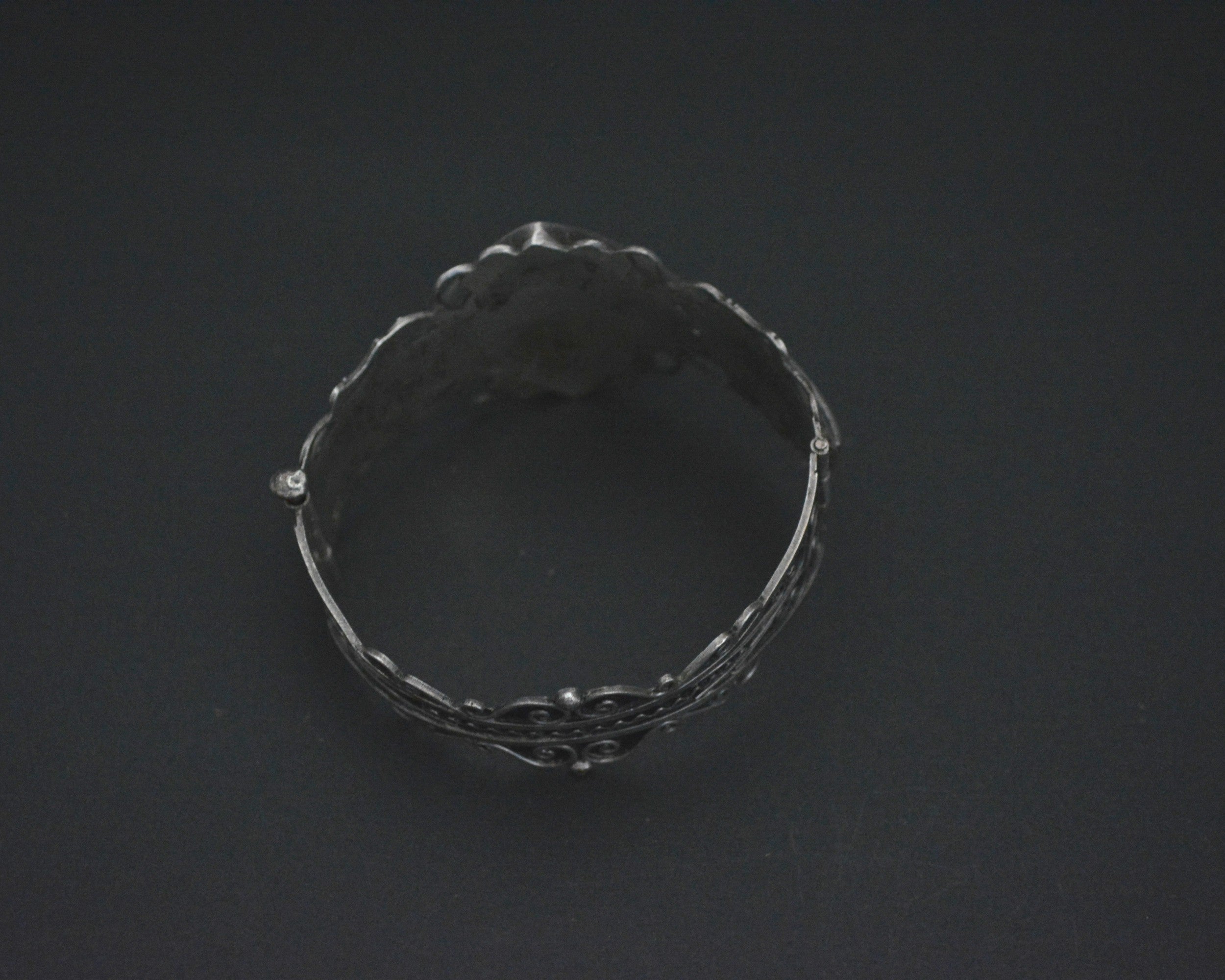 North African Calligraphy Filigree Bracelet - Hinged -