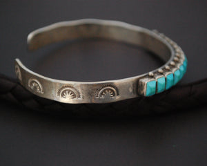 Signed Zuni Turquoise Cuff Bracelet - XSMALL - Signed Ernest and Vivnita Bewanika