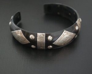 Tuareg Silver Cuff Bracelet with Engravings