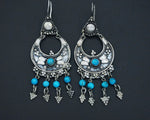 Ethnic Dangle Earrings with Turquoise