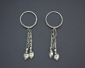 Afghani Hoop Earrings with Tassels